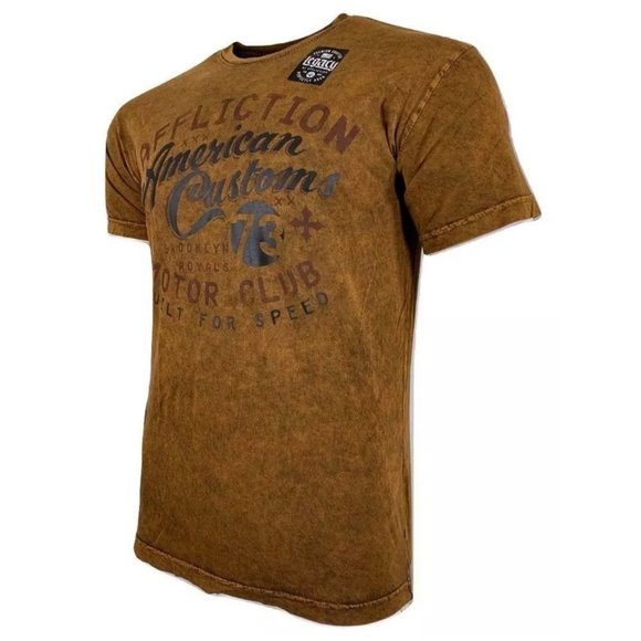 AFFLICTION Men's T-Shirt S/S BROOKLYN Tee Black La - Picture 3 of 10